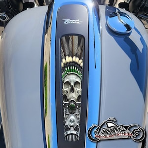 Harley Davidson Custom Made Dash Insert for 2021-2023 Street Glide & Road Glide Special/ST - Indian Skull Green