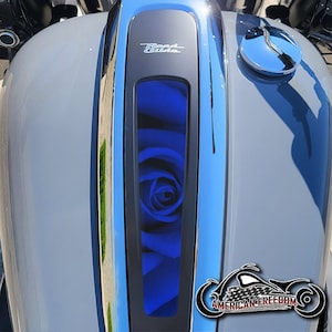 Harley Davidson Custom Made Dash Insert for 2021-2023 Street Glide & Road Glide Special/ST - Blue Rose