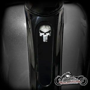 Harley Davidson Custom Made 8 Inch Dash Insert for Street Glide & Road Glide - Punisher