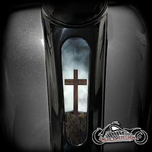 Harley Davidson Custom Made 8 Inch Dash Insert for Street Glide & Road Glide - Cross