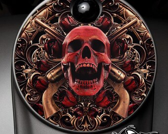 custom harley fuel door