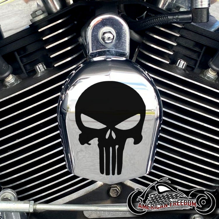 Harley Davidson CHROME Custom Made Horn Cover - Punisher Skull - Etsy