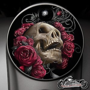 Harley Davidson Custom Made Fuel Console Door 2008+ Ultra, Street Glide, Road Glide, Electra, CVO, Tri glide,  Skull