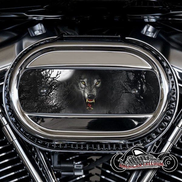 Harley Davidson Custom Made M8 Ventilator Aluminum Air Cleaner Insert - 114 & 117 Milwaukee 8 - Wolf In Woods