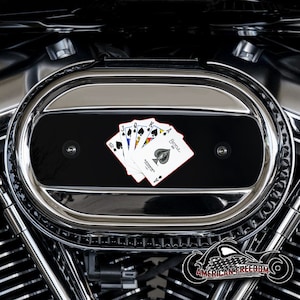 Inserção do filtro de ar de alumínio do ventilador Harley Davidson Custom Made M8 - 114 e 117 Milwaukee 8 - Cartões