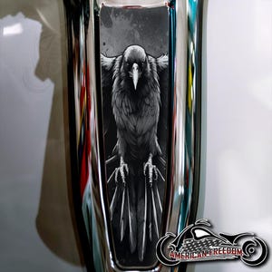 Harley Davidson Custom Made Dash Insert for 2024+ Street Glide & Road Glide Standard - Flying Raven