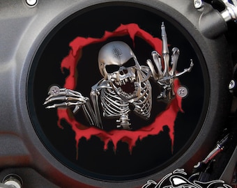 Funda Derby personalizada Victory Motorcycles - Skeleton Finger Red