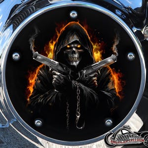 Harley Davidson Custom Made Derby Abdeckung oder Timing Abdeckung (Ihre Wahl) Big Twin, Twin Cam Milwaukee 8 & Sportster - Gunner Reaper