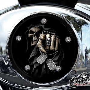 Harley Davidson Custom Made V Twin Cam Air Cleaner Insert & Mounting Kit - You&#39;re Next