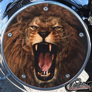 Harley Davidson Custom Made Derby Cover lub osłona rozrządu (Twój wybór) Do wszystkich Big Twin, Twin Cam, Milwaukee 8 i Sportster - Lion