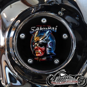 Harley Davidson Custom Made Timing / Points Cover - For all Big Twin, Twin Cam, Milwaukee 8 & Sportster Models -Samurai skull