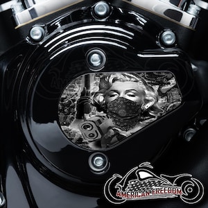 Harley Davidson 2024+ Timing Cover Medallion Insert - For Road Glide & Street Glide, CVO - Gunner Marilyn
