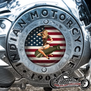Indian Motorcycles 2014-2020 Thunder Stroke Derby Insert - US Bombshell Pin Up
