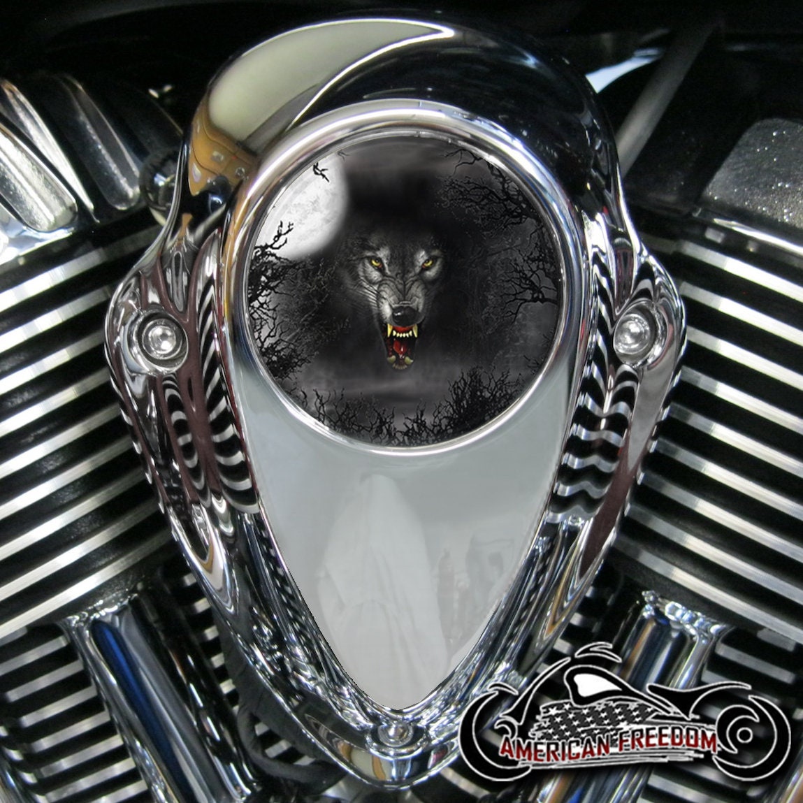 Indian Motorcycles Thunder Stroke Horn Insert Wolf in the Woods Etsy