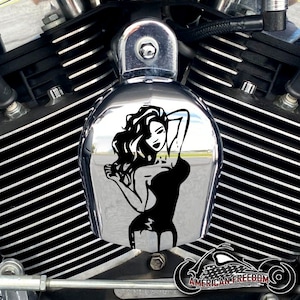 Harley Davidson CHROME Custom Made Horn Cover - Female Silhouette