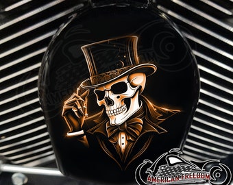 Harley Davidson Custom Made COWBELL HORN COVER- for Big Twin, Twin
