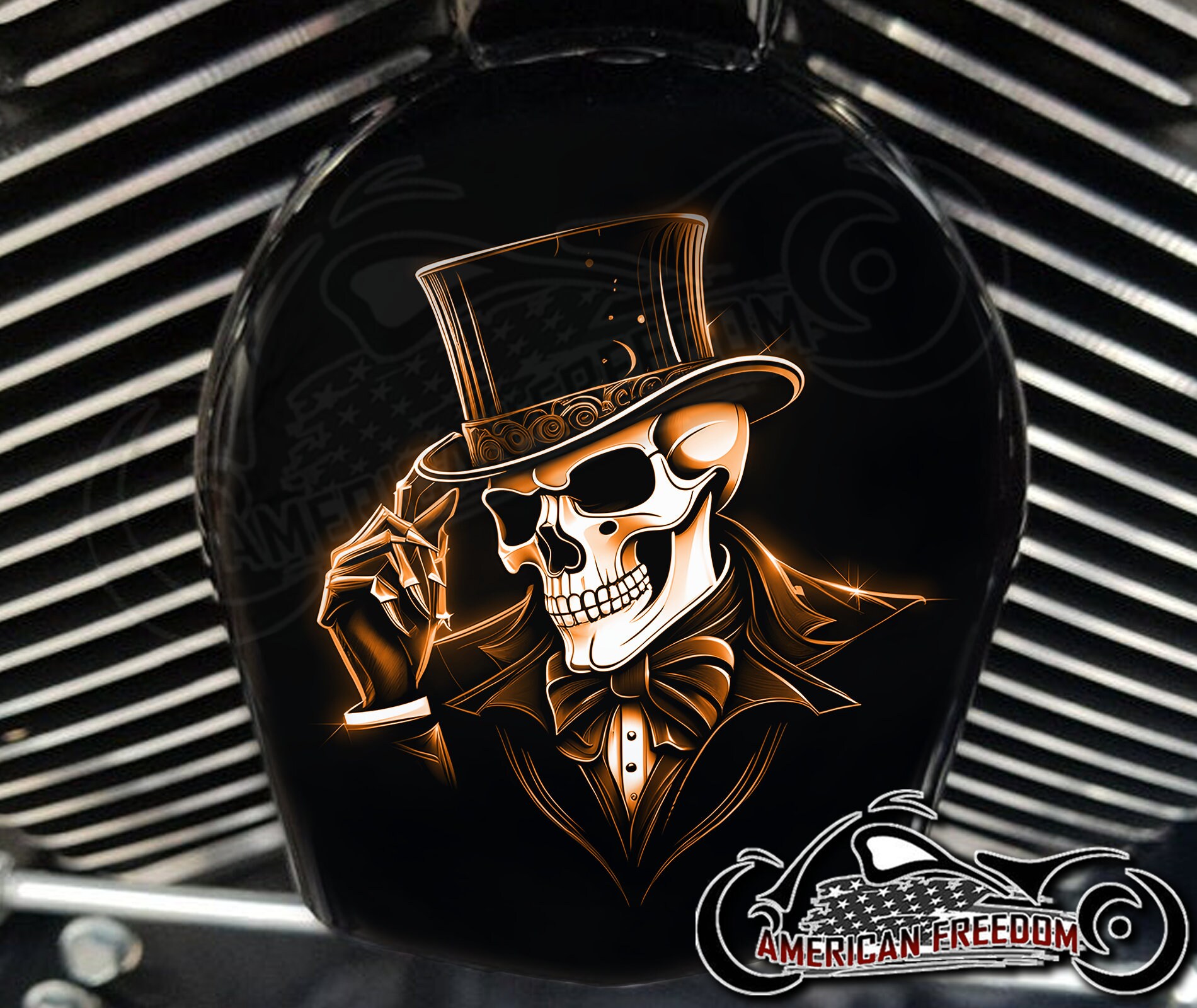 Harley Davidson Custom Made COWBELL HORN COVER- for Big Twin, Twin