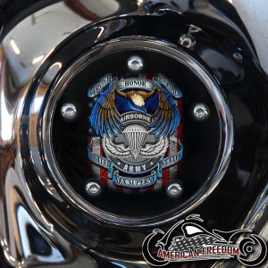 Harley Davidson Custom Made Timing / Points Abdeckung - Für alle Big Twin, Twin Cam, Milwaukee 8 & Sportster Modelle - Dienst, Ehre, Opfer