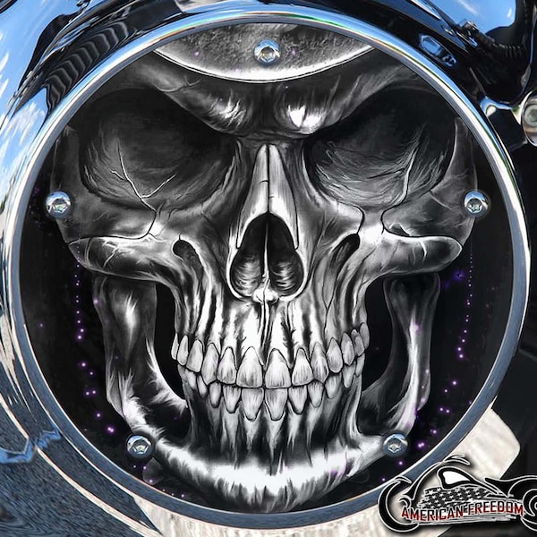 Harley Davidson Custom Made Derby Cover or Timing cover (Your choice) For all Big Twin, Twin Cam, Milwaukee 8 & Sportster Reaper Skull