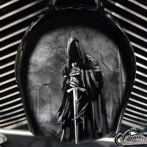 Fits Harley Davidson Custom Made COWBELL HORN COVER- for Big Twin, Twin Cam, Milwaukee Eight, Sportster....Reaper