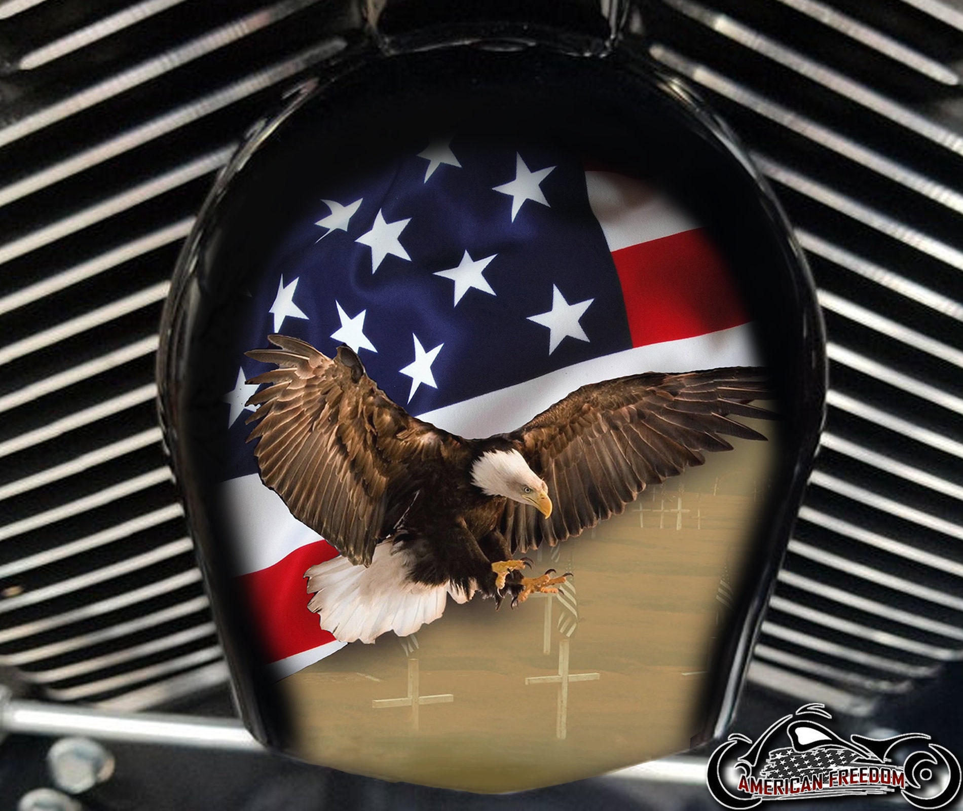 Harley Davidson Custom Made COWBELL HORN COVER for Big Twin, Twin Cam