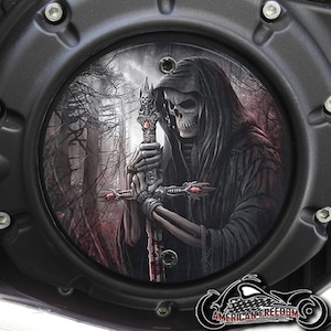 Indian Motorcycles 2015-2024 Scout Custom Derby Cover - Death Holding Sword