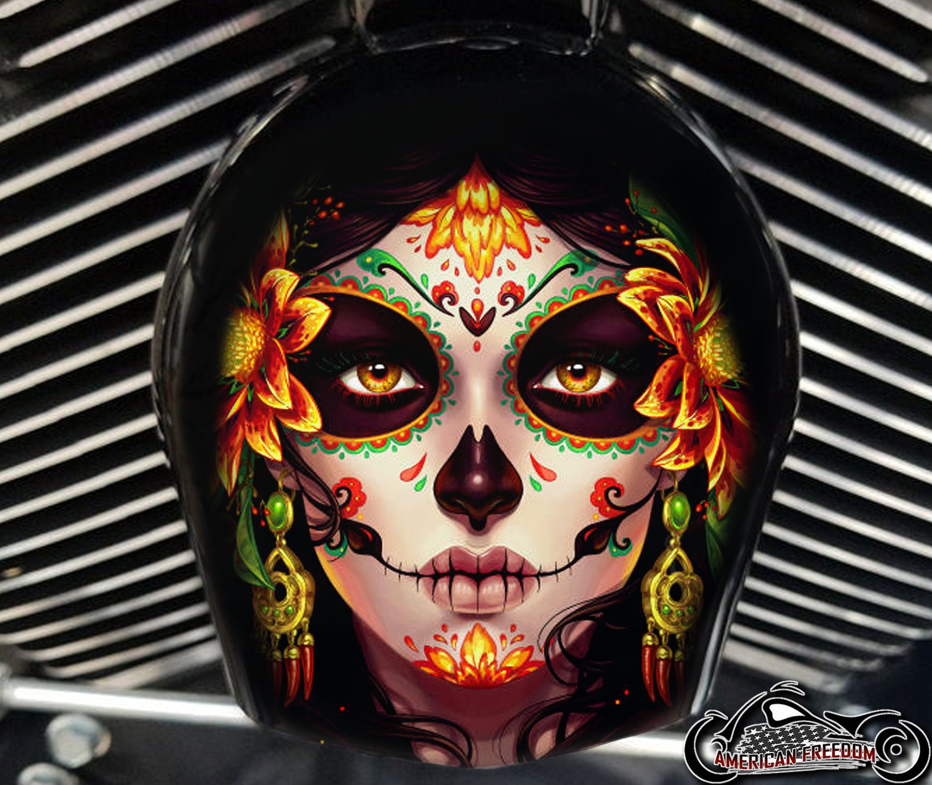 Harley Davidson Custom Made COWBELL HORN COVER- for Big Twin, Twin