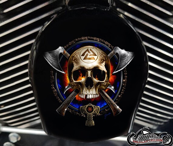 Harley Davidson Custom Made COWBELL HORN COVER- for Big Twin, Twin