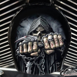 Harley Davidson Custom Made COWBELL HORN COVER- for Big Twin, Twin Cam, Milwaukee Eight, Sportster....Punisher Game Over
