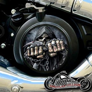 2025+ Indian Motorcycles Scout Custom Derby Cover - Game Over Reaper