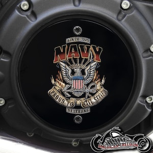 Indian Motorcycles 2015-2024 Scout Custom Derby Cover - Navy Proud