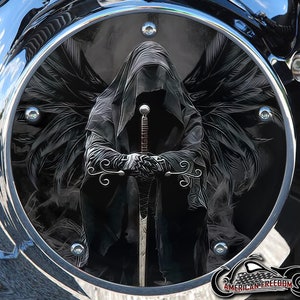 Harley Davidson Custom Made Derby Cover or Timing Cover (Your choice) Big Twin, Twin Cam, Milwaukee 8 & Sportster - Dark Angel Reaper