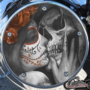 Harley Davidson Custom Made Derby Abdeckung oder Timing Abdeckung (Ihre Wahl) Für alle Big Twin, Twin Cam, Milwaukee 8 & Sportster - Kiss Orange