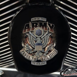 Harley Davidson Custom Made COWBELL HORN COVER- for Big Twin, Twin Cam, Milwaukee Eight, Sportster.... Military Army