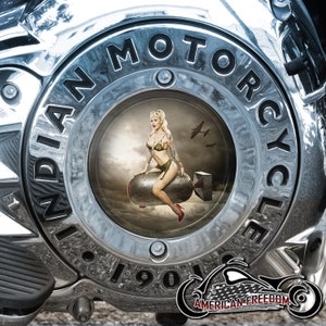 Indian Motorcycles 2014-2020 Thunder Stroke Derby Insert - Pin Up Bomber Planes