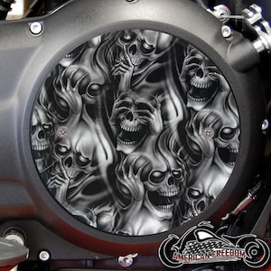 Victory Motorcycles Custom Derby Cover - No Evil Skulls