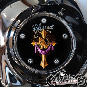 Harley Davidson Custom Made Timing / Points Cover - For all Big Twin, Twin Cam, Milwaukee 8 & Sportster Models - Cross blessed