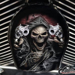 Harley Davidson Custom Made COWBELL HORN COVER- for Big Twin, Twin Cam, Milwaukee Eight, Sportster....Gunfighter