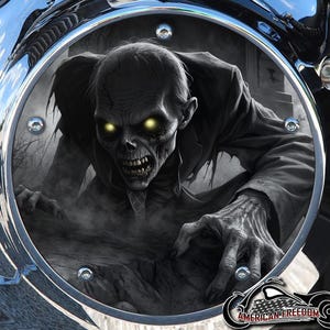 Harley Davidson Custom Derby or Timing cover your choice Twin Cam Big Twin EVO M8 Touring Trike Sportster 883/1200 Zombie Demon Yellow Eyes