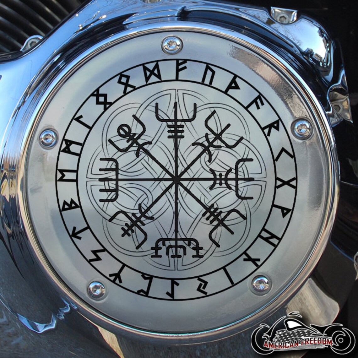 Harley Compass Harley Davidson CHROME Custom Made Derby Cover (twin Cam, Big Twin ...