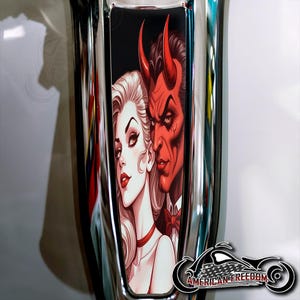 Harley Davidson Custom Made Dash Insert for 2024+ Street Glide & Road Glide Standard - Devil&#39;s Lady