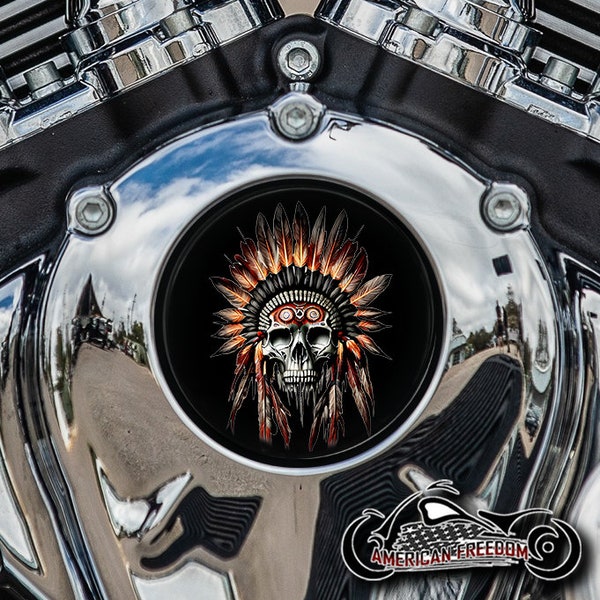 Indian Motorcycles Thunder Stroke Cam Insert - Indian Headdress Skull