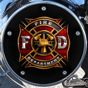 Harley Davidson Custom Made Derby Cover or Timing cover (Your choice)  Big Twin, Twin Cam Milwaukee 8 & Sportster Firefighter