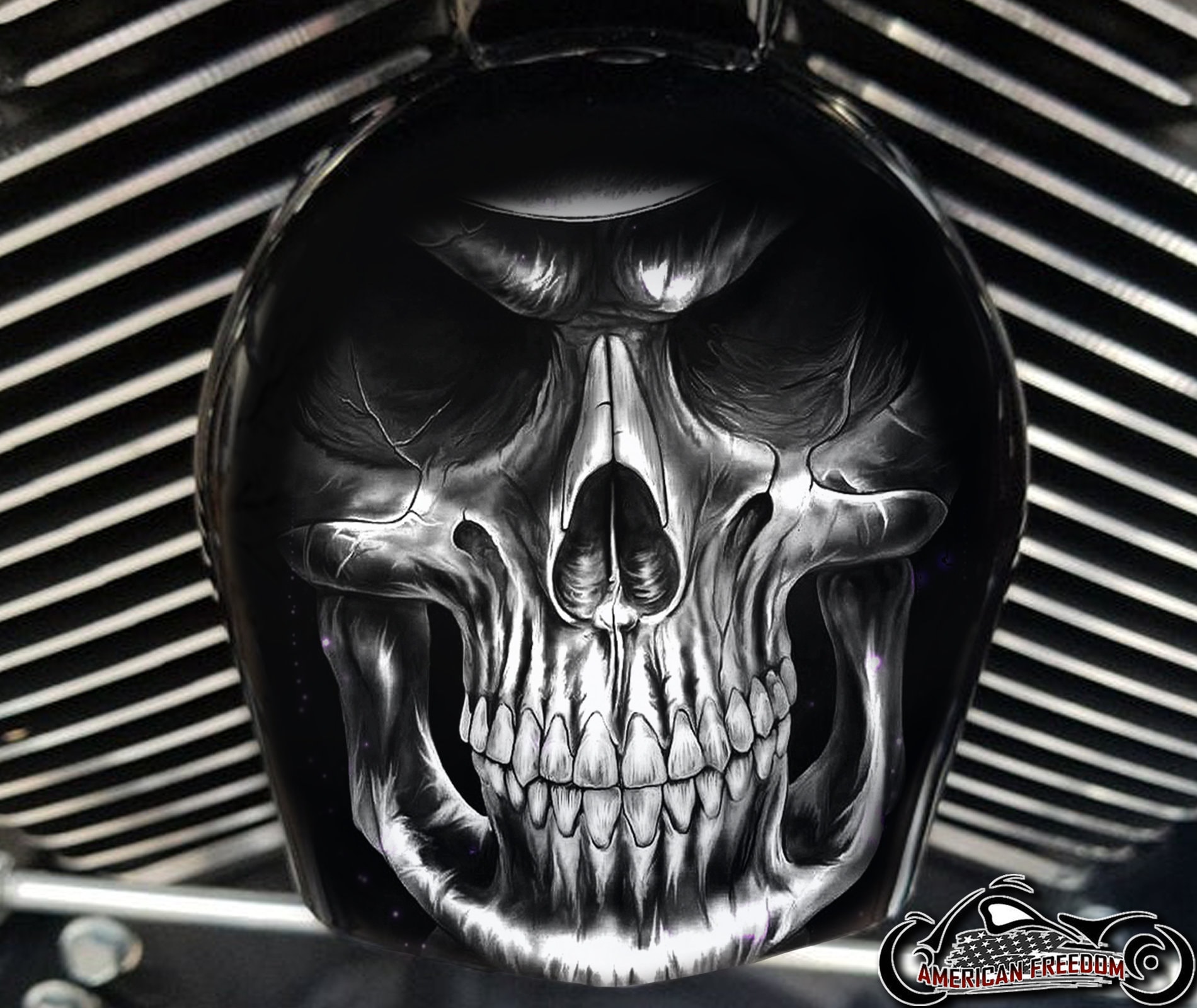 HTT-MOTOR Chromed Eagle head horn cover For 1992 and up Harley-Davidson with side mount cowbell