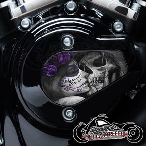 Harley Davidson 2024+ Timing Cover Medallion Insert - For Road Glide & Street Glide, CVO - Death Kiss Purple