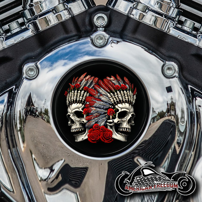 Indian Motorcycles Thunder Stroke Cam Insert Indian Skull Roses