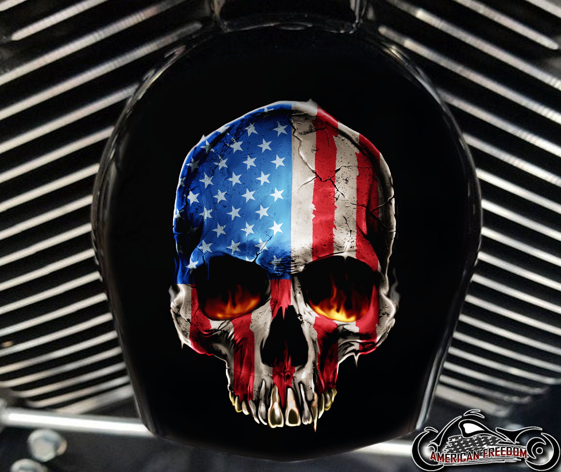 Harley Davidson Custom Made COWBELL HORN COVER- for Big Twin, Twin 