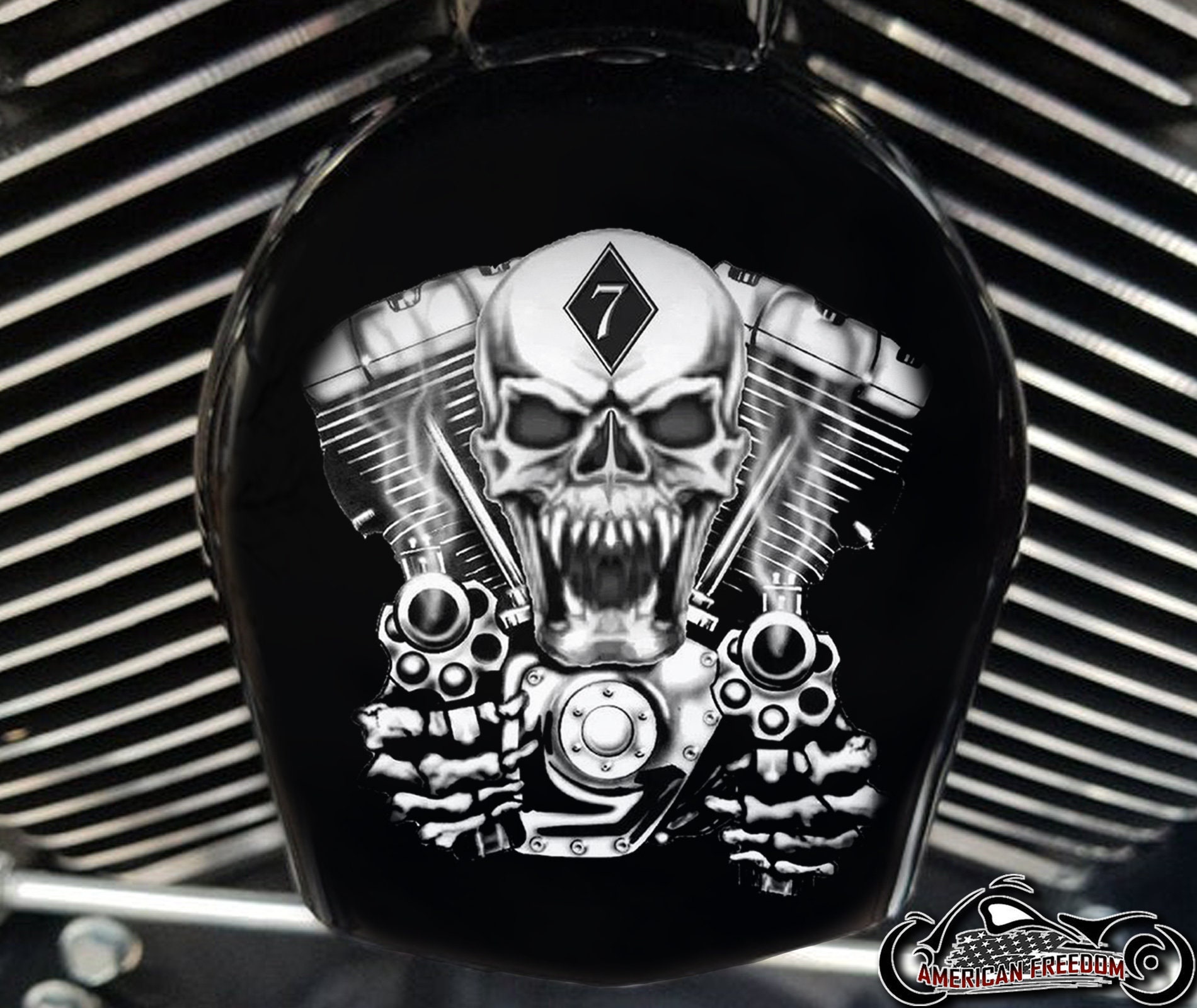 Harley Davidson Custom Made COWBELL HORN COVER- for Big Twin, Twin