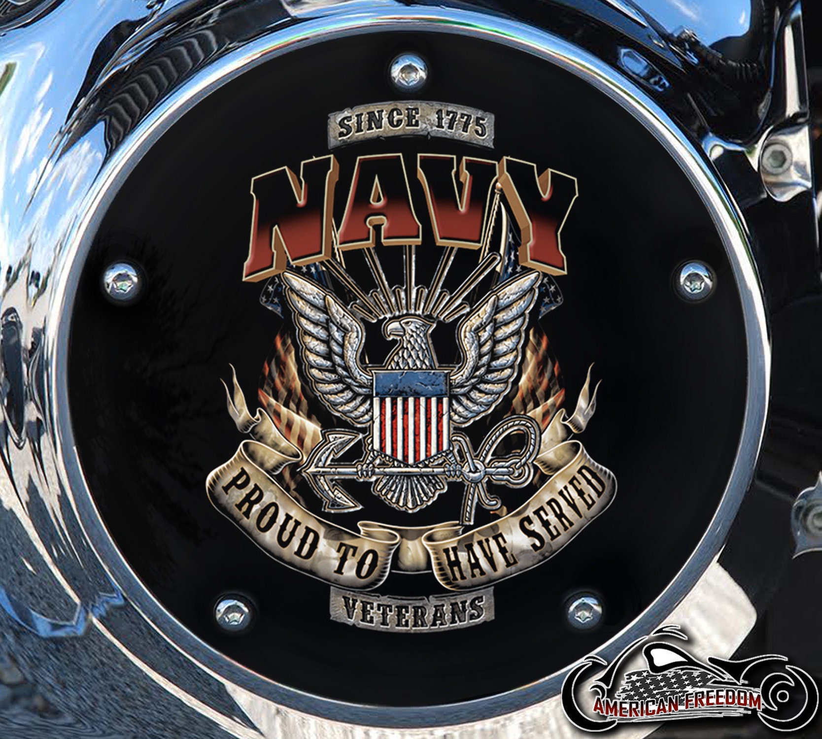 Harley Davidson Custom Made Derby Cover or Timing cover Your choice For all Big Twin Twin Cam Milwaukee 8 Sportster NAVY Military