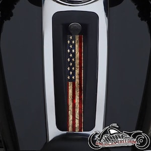 Harley Davidson Custom Made Aluminum Ultra Limited Dash Insert - Distressed American Flag